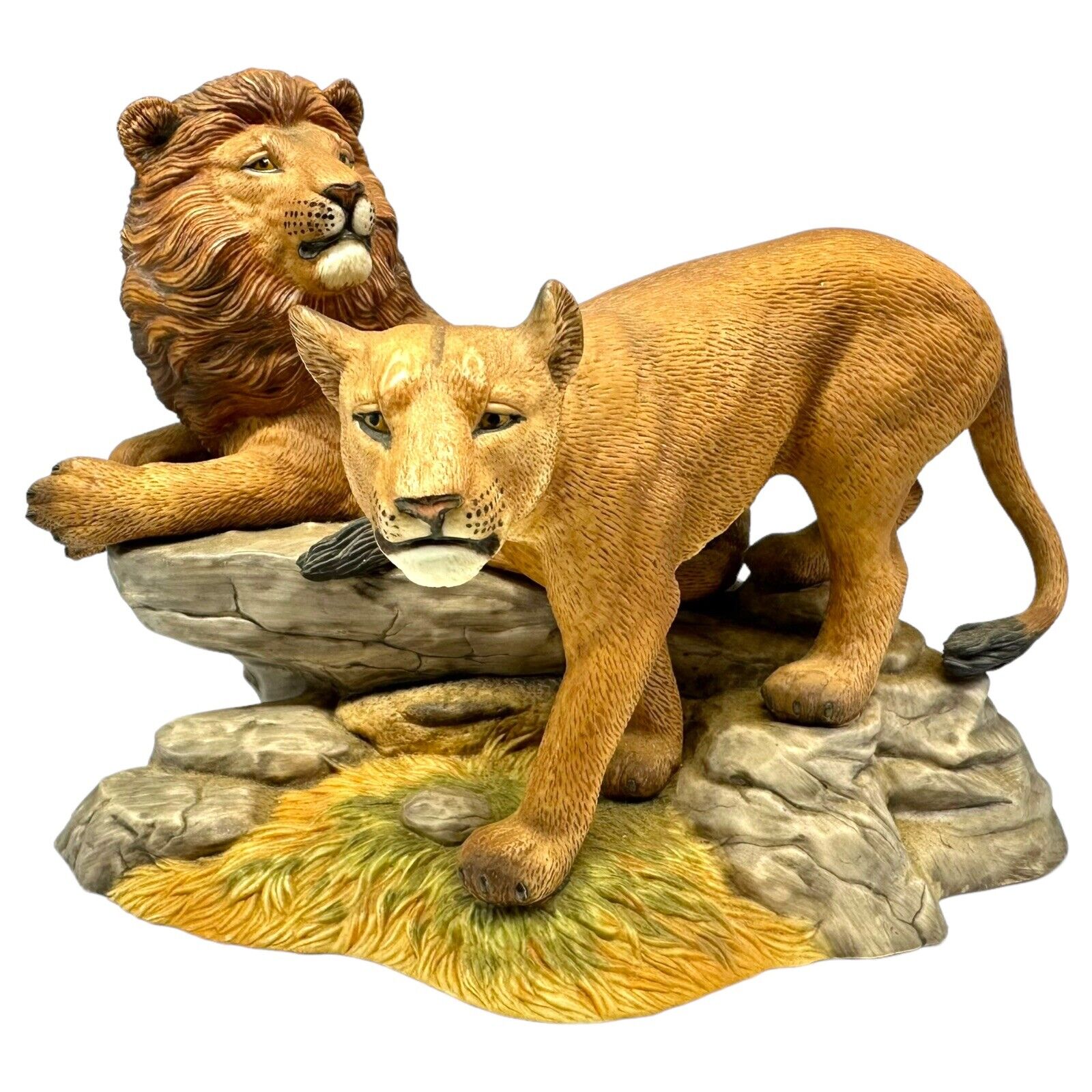 Lenox Wildlife of the Seven Continents Lions of Africa Porcelain Figurine 1988