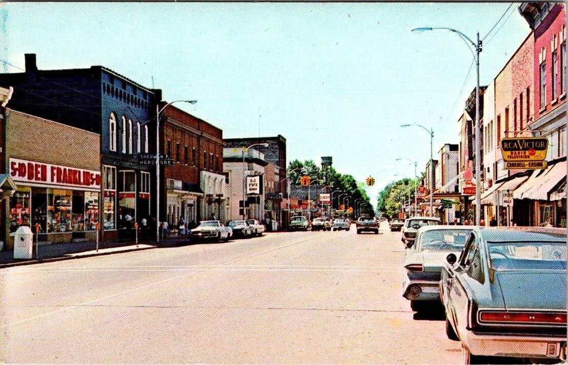 Fremont, MI Michigan  STREET SCENE Ben Franklin~RCA  Newaygo County  Postcard