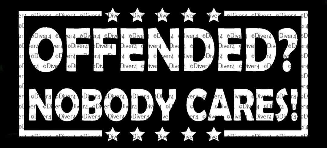Offended? Nobody Cares Car Van Truck White 6 Inch Decal US Made US Seller