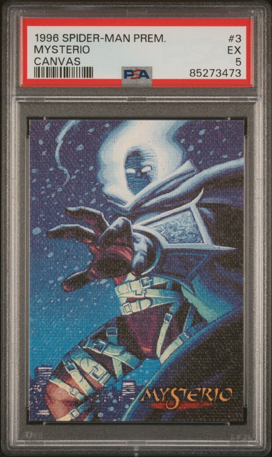 1996 Fleer/Skybox Spider-Man Premium Canvas Insert #3/6 Mysterio PSA 5 EX Graded
