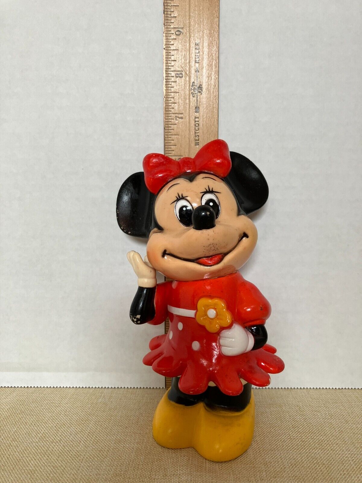 Vintage 60’s Walt Disney Minnie Mouse Bank Plastic with Stopper
