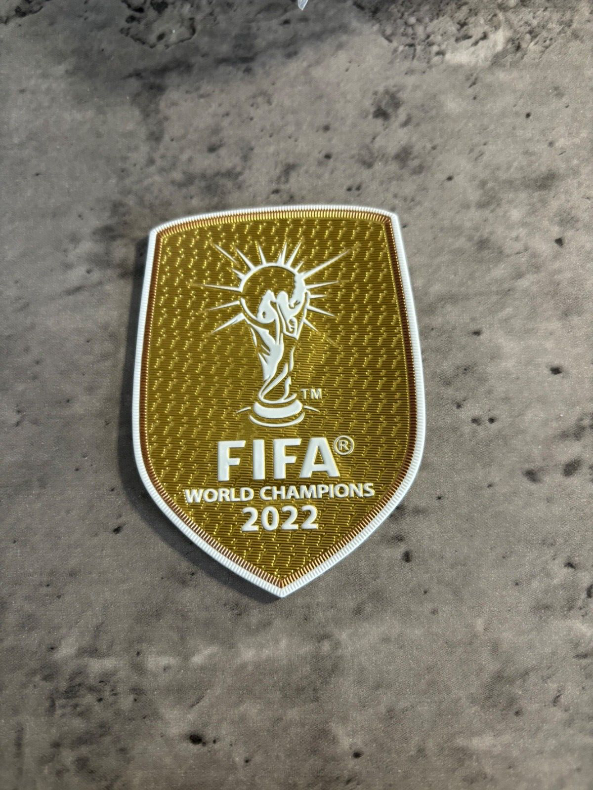 World Cup Champions 2022 Gold Badge Patch Argentina football shirt copa america