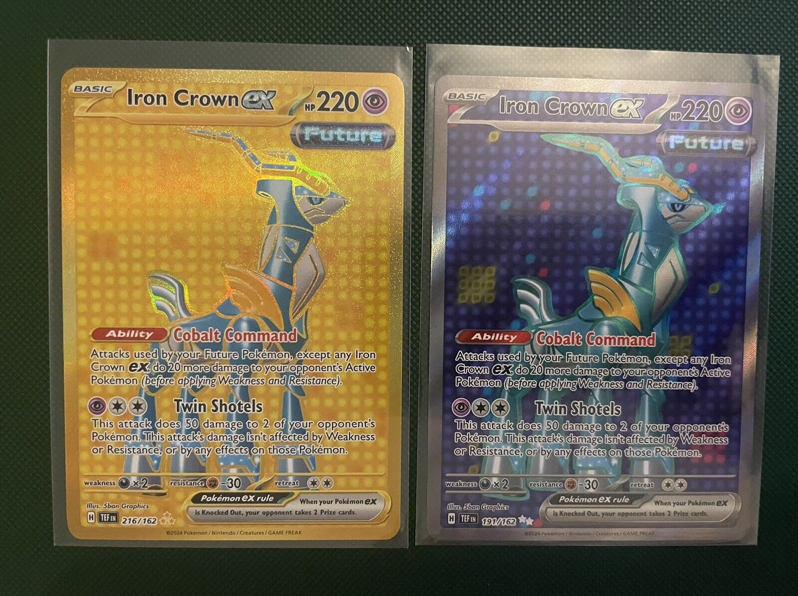 Pokemon Card TCG - Iron Crown ex SV Temporal Forces 2 Cards