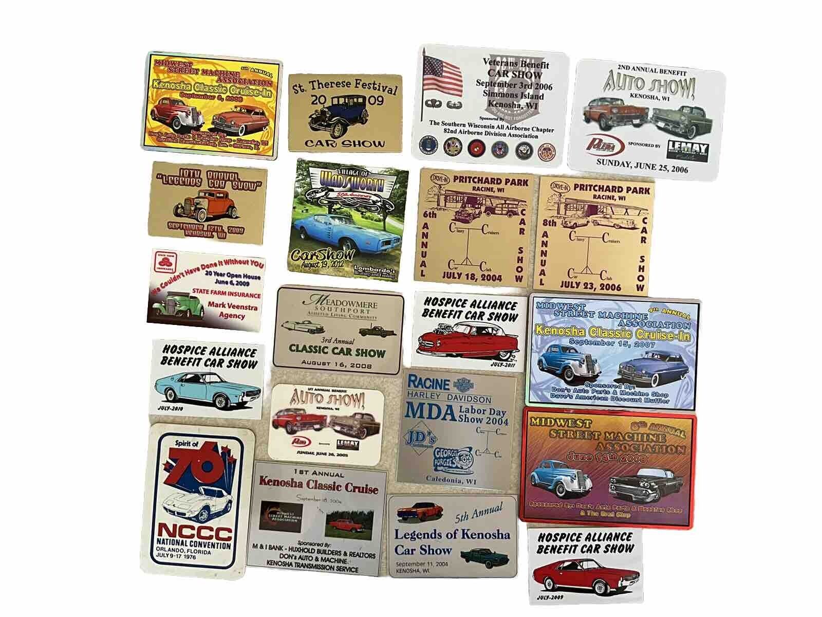 Lot Of 20 Car Show Participation Dash Plaques 1976 Vette Nationals Others 2000’s