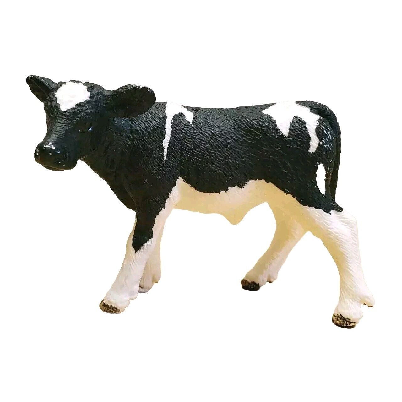 Schleich 2015 HOLSTEIN Calf Male Cow Farm Figure Black & White 