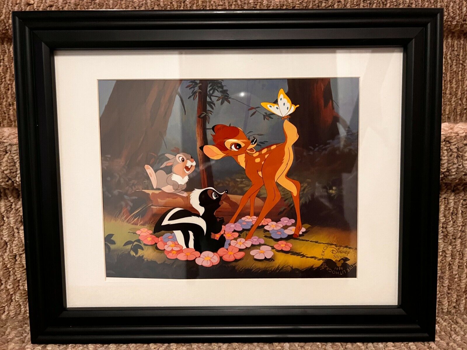 1991 Authentic Commemorative Lithograph Disney - Bambi