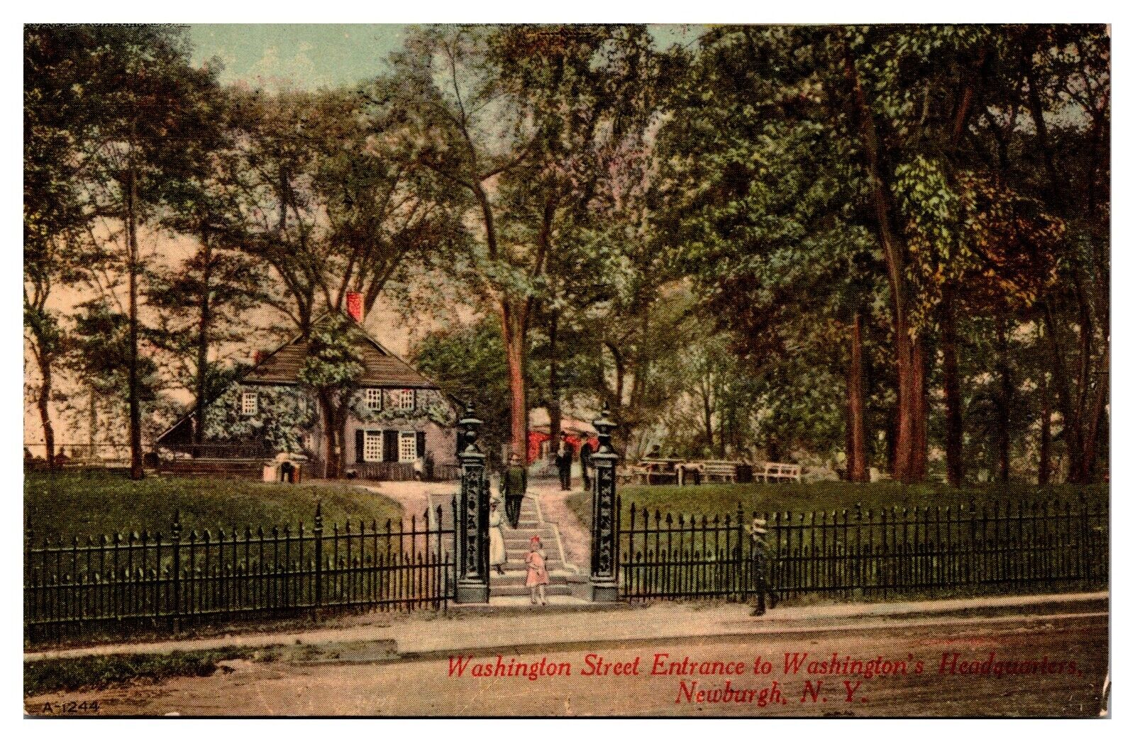 Antique Washington St Entrance to Washington\'s Hdqtrs, Newburgh, NY Postcard
