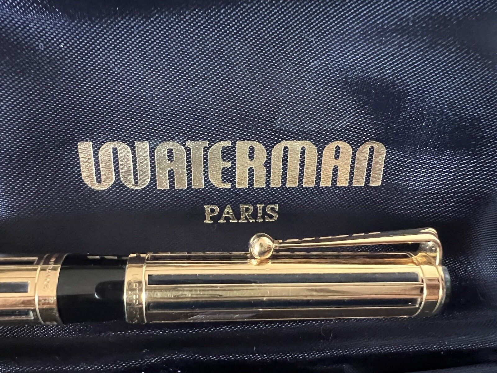 Waterman Pen Fountain Pen Night and Day Plated Gold Pen Gold 18 KT