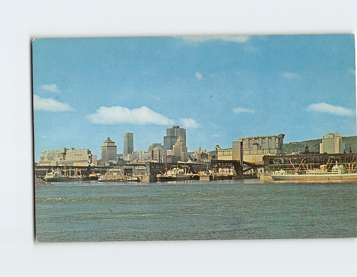 Postcard View of Montreal Harbour Montreal Canada