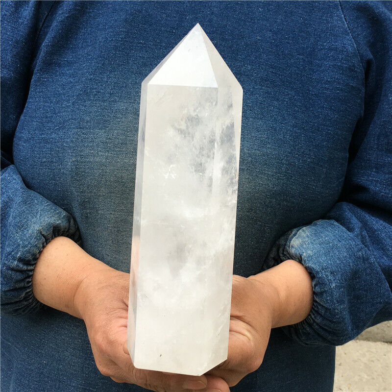 2.7LB Natural clear Quartz Crystal Obelisk wand point healing TA264--9