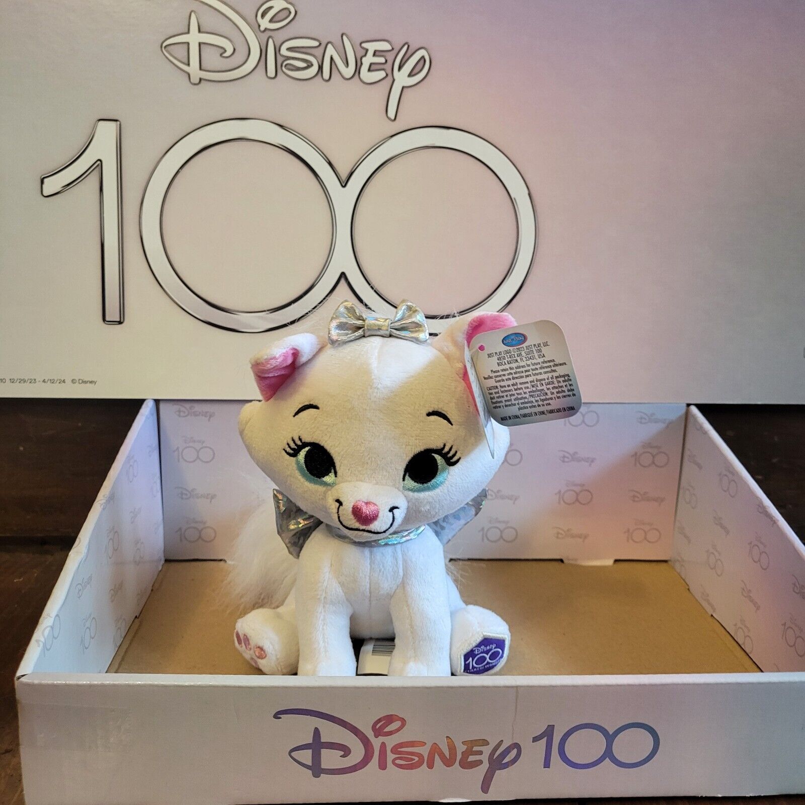 Disney Disney 100 Celebration Platinum Accents The Aristocats Marie Plush New