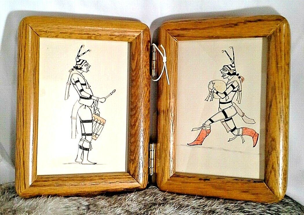 J D ROYBAL San Ildefonso Pueblo Deer Dancer drawings