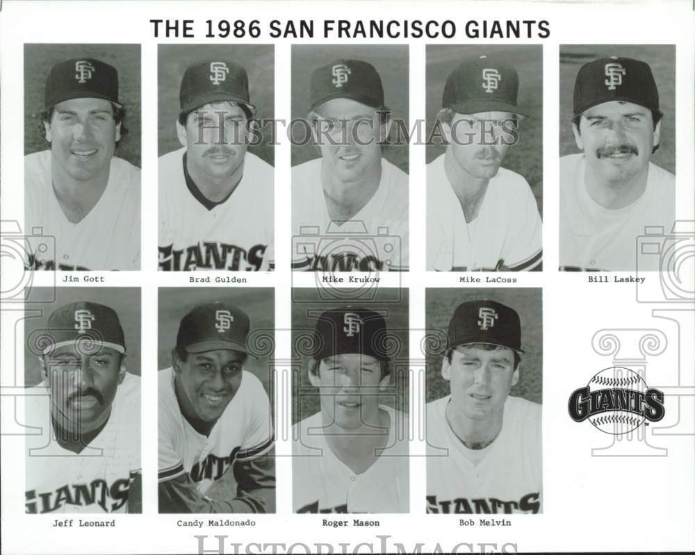 1986 Press Photo San Francisco Giants Baseball Team - afa48608