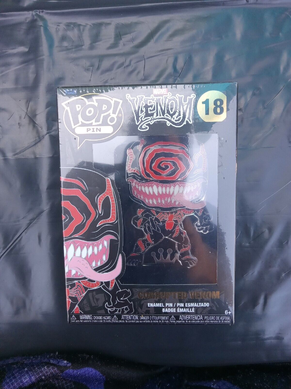 FUNKO POP PIN Marvel - Corrupted Venom Enamel Pin #18 NEW 4\
