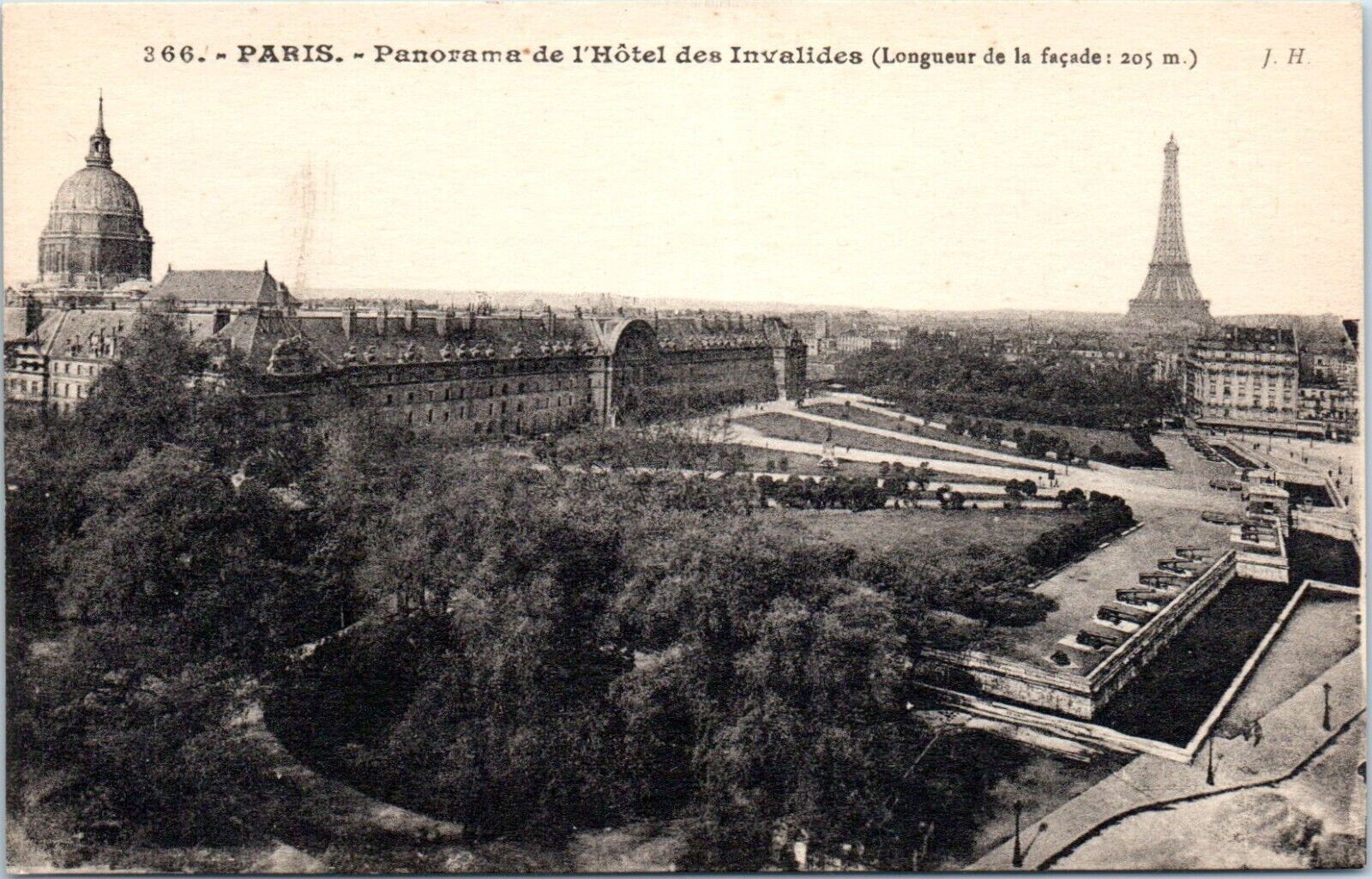 Panorama of Hotel des Invalides, Paris, France Postcard