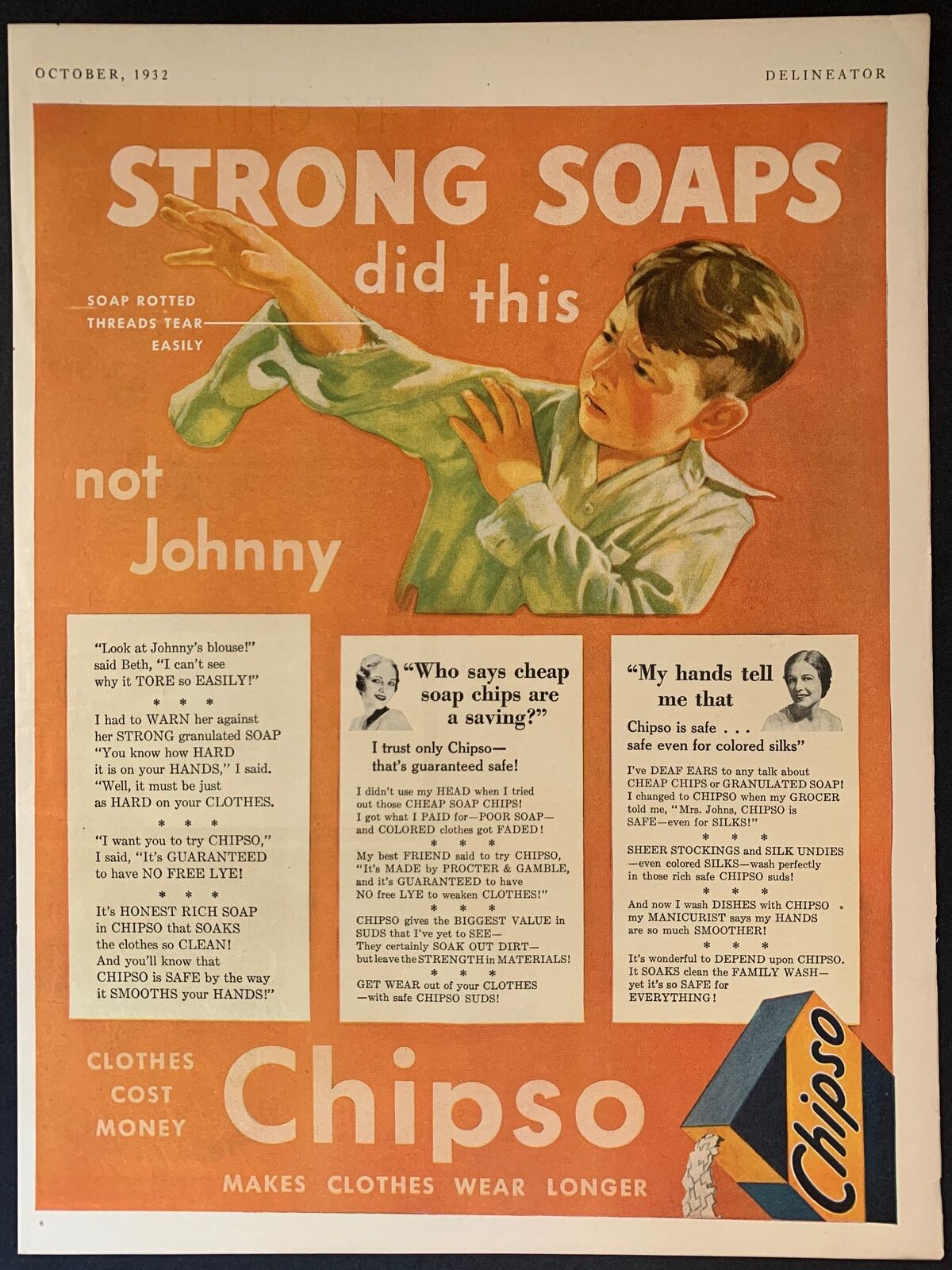 Vintage 1932 Chipso Soap