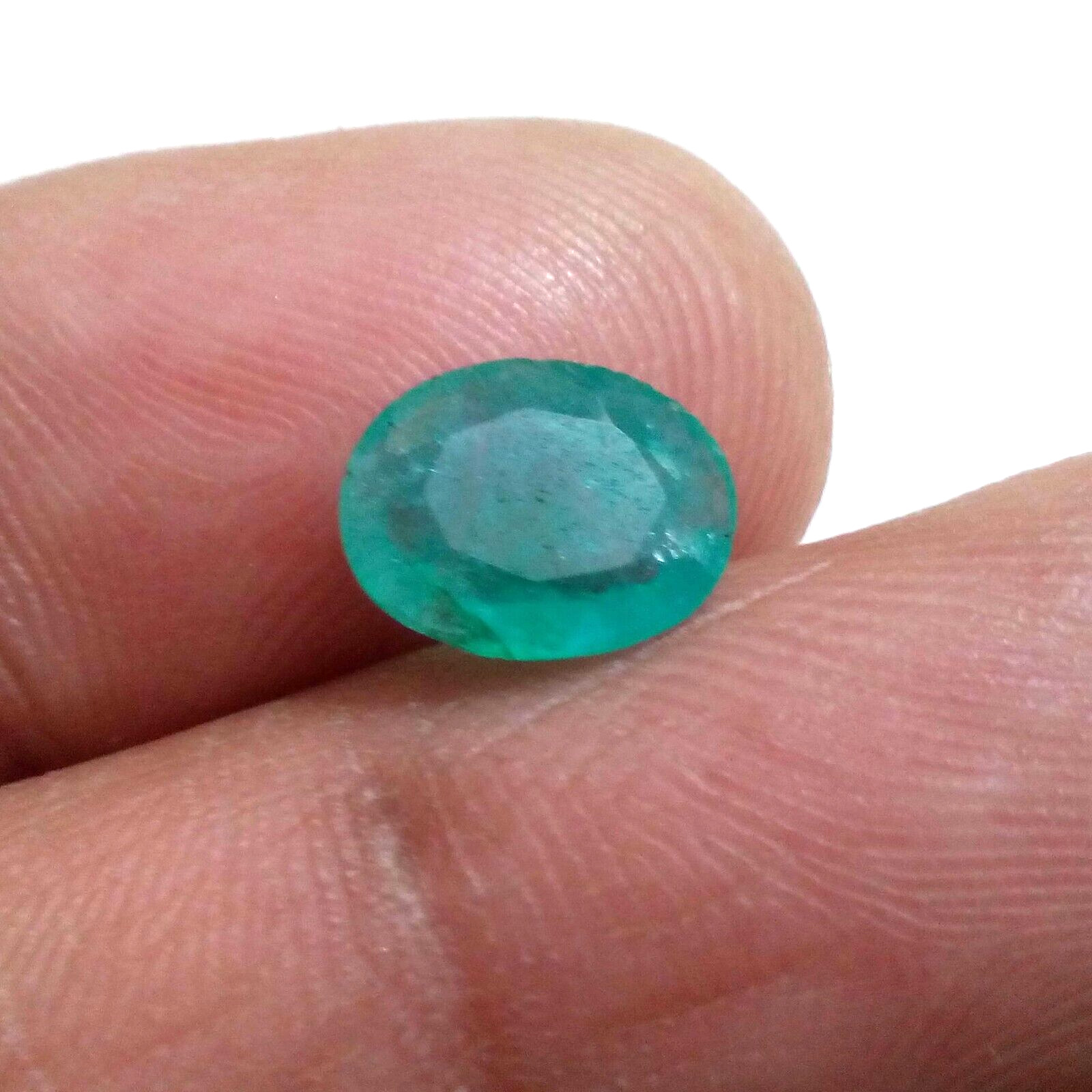 Excellent Zambian Emerald Faceted Oval Shape 1.60 Crt Emerald Loose Gemstone