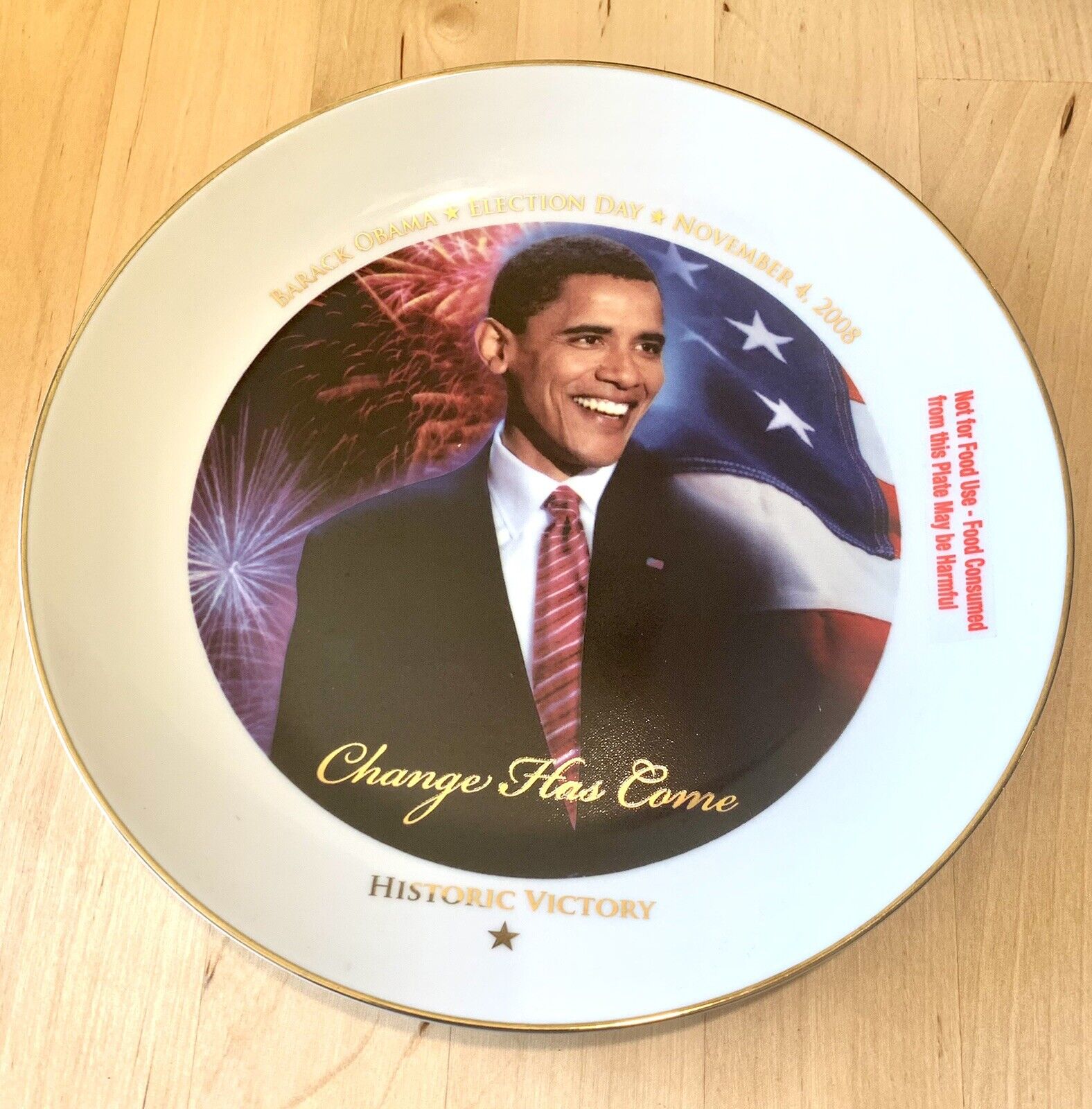 BARACK OBAMA  -  Collector’s Plate  -   American Historic Society