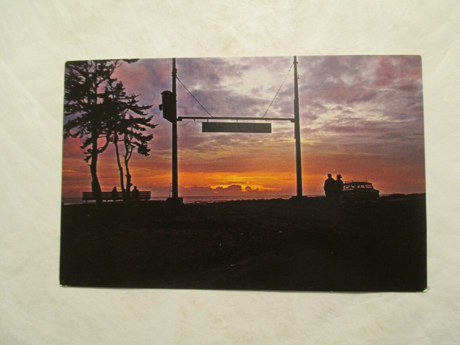 Washington Postcard Sunset View Ocean Park WA WN