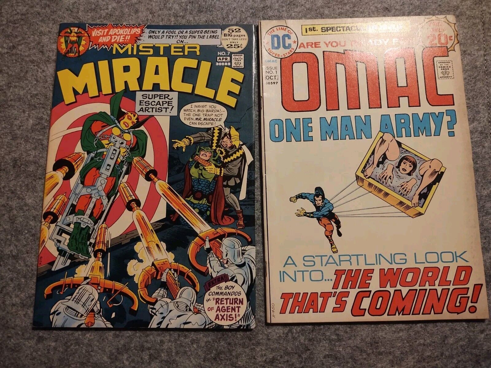 Mister Miracle #7 OMAC #1 1972 dc 1974 KANTO jack KIRBY lot big barda apokolips