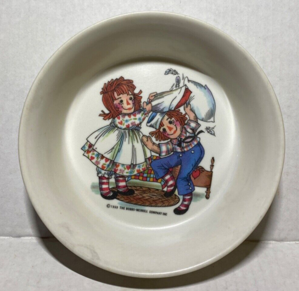 Vintage 1969 Raggedy Ann And Andy The Bobbs-Merrill Co Bowl Oneida Deluxe 3243