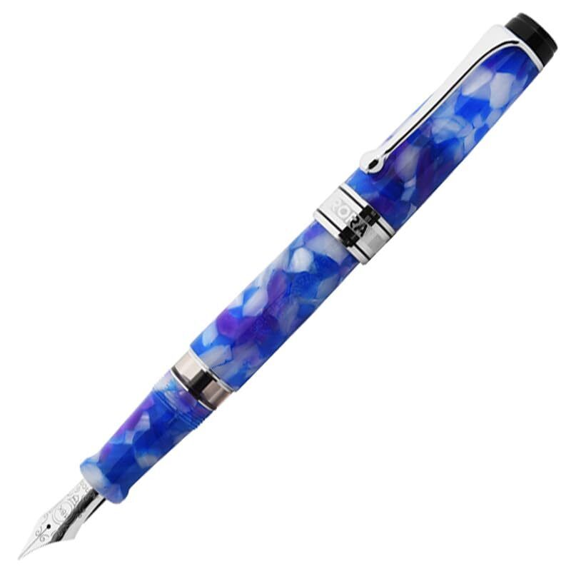 AURORA Fountain Pen Limited 860 CALEIDOSCOPIO Luce Blue Stone 18K Bold