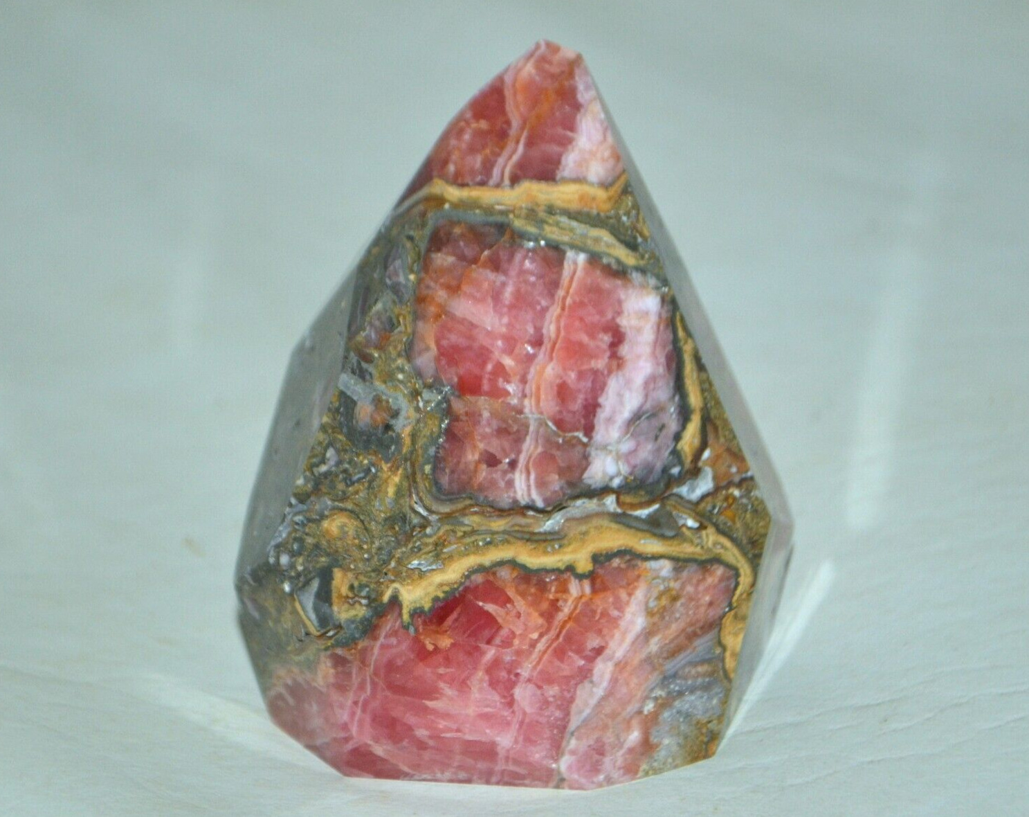 Gemmy Faceted Rhodochrosite Point Tower * from Argentina AA+ 0.82 lbs