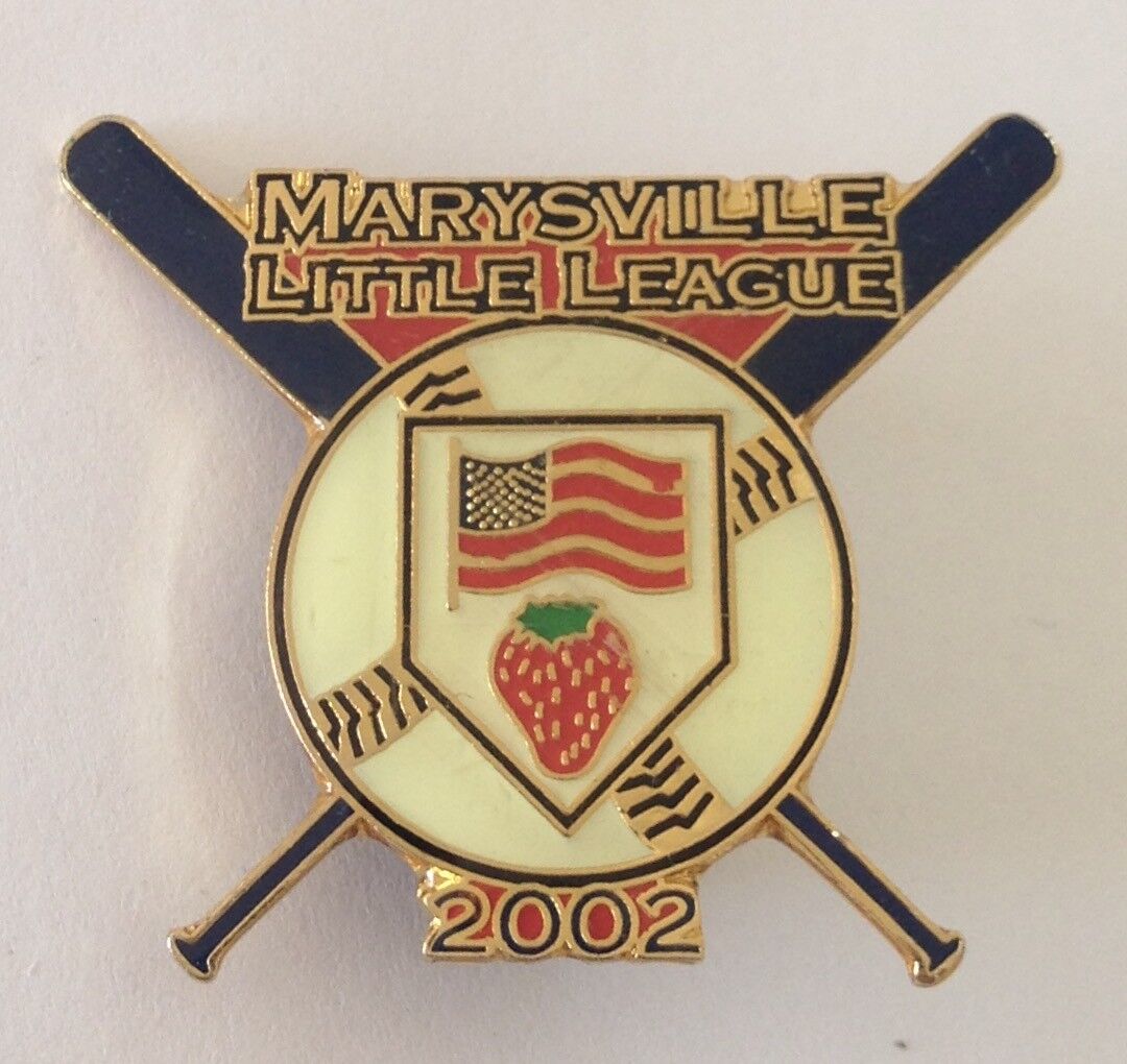 Marysville Little League 2002 Baseball Large Pin Badge Original Vintage (N21)