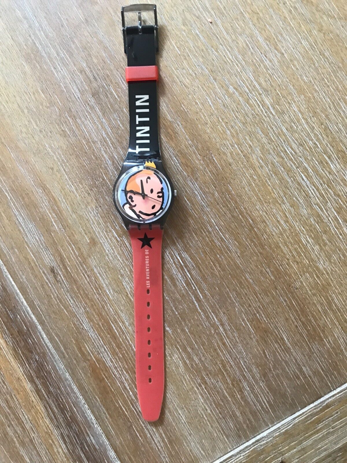 Tintin wrist watch 2004 Moulinsart Herge, IT WORKS: NEVER BEEN USED