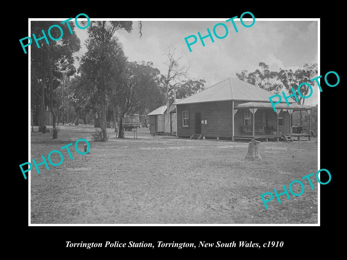 OLD LARGE HISTORIC PHOTO OF THE TORRINGTON POLICE STATION NSW c1910 TENTERFIELD