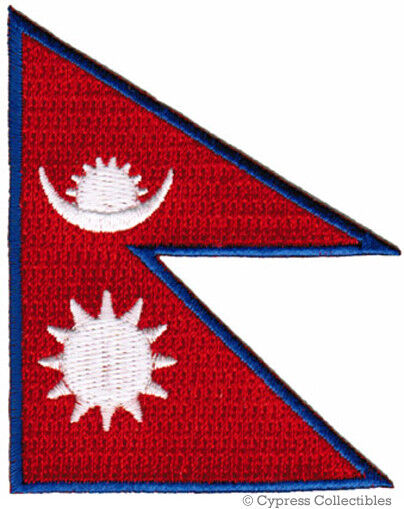 NEPAL FLAG PATCH embroidered iron-on NEPALI NEPALESE MOUNT EVEREST SOUVENIR