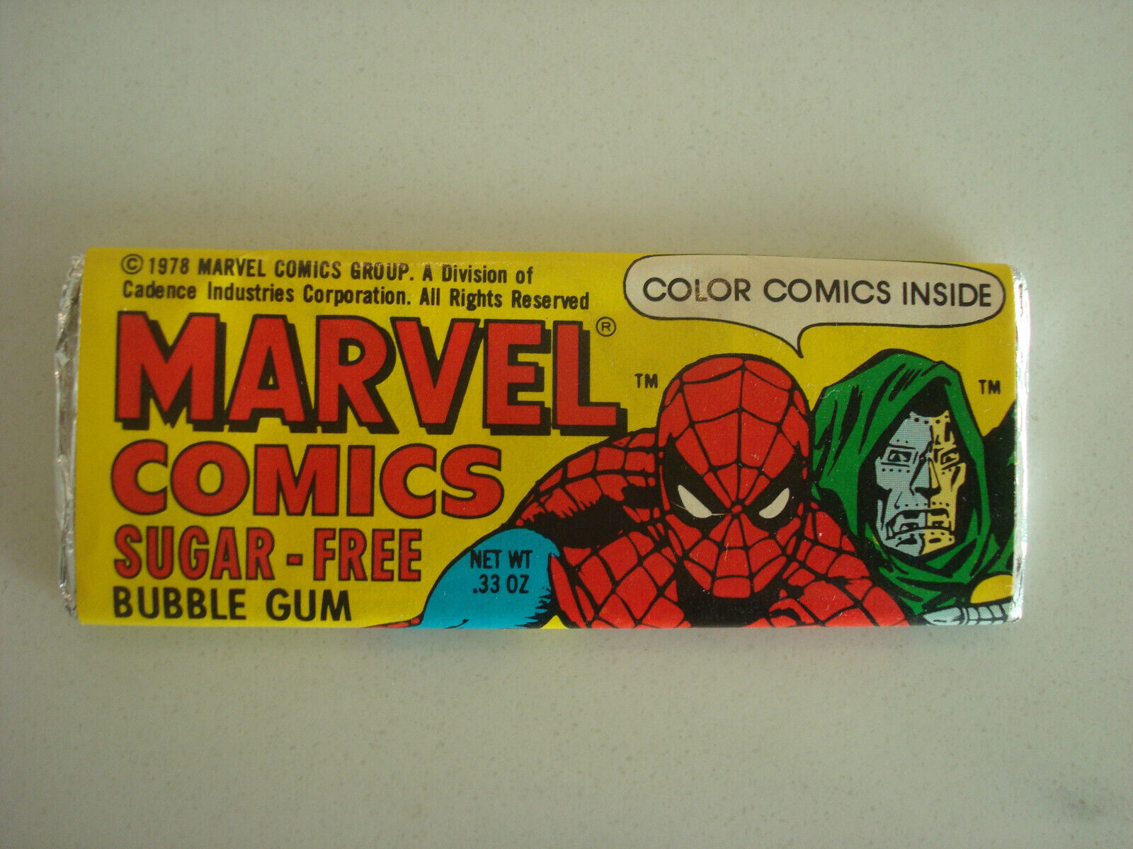 1978 SUGAR FREE MARVEL COMICS UNOPENED PACK INCREDIBLE SPIDER-MAN TOPPS