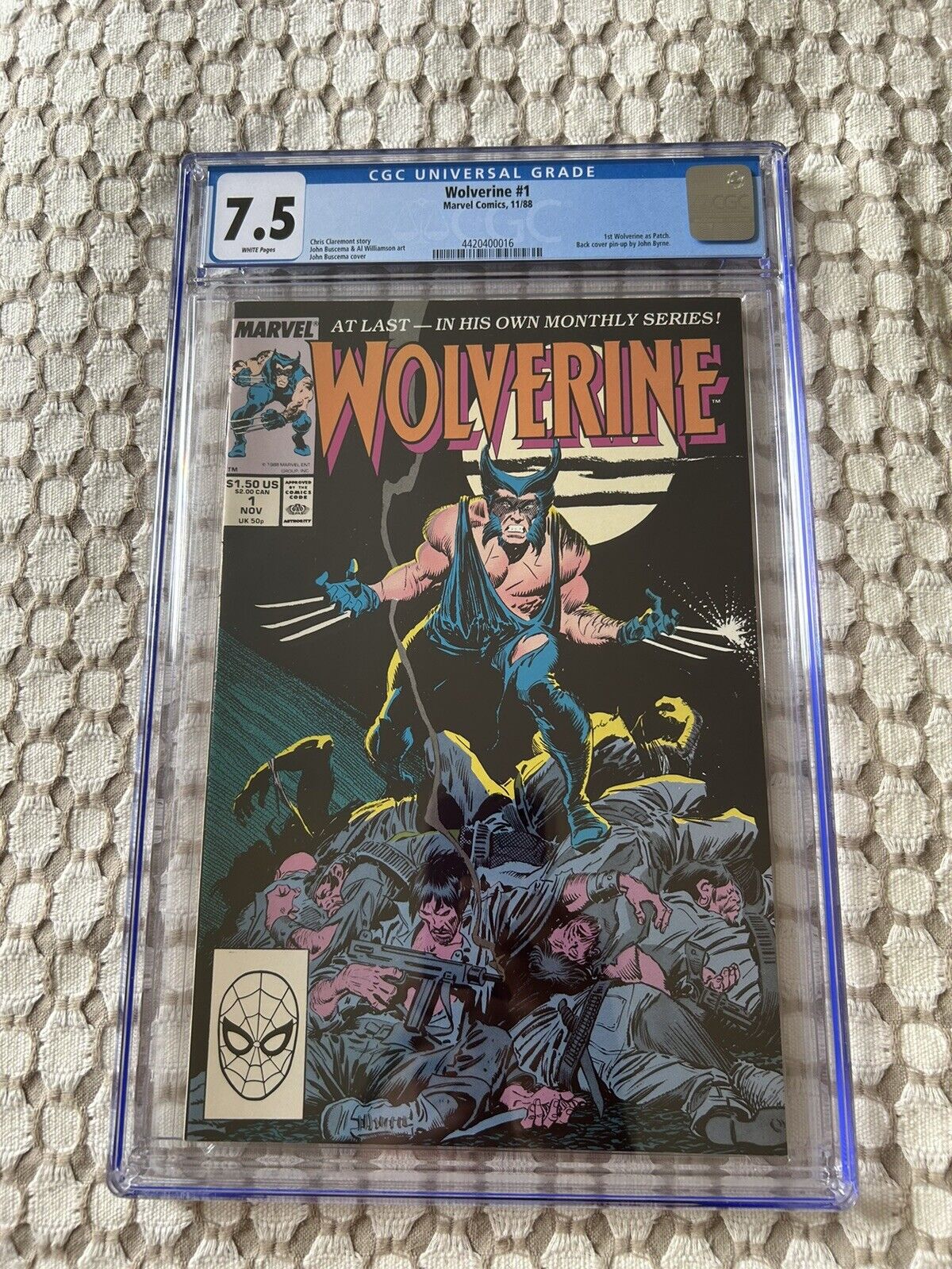 Wolverine #1 CGC 7.5 (Marvel Comics November 1988)
