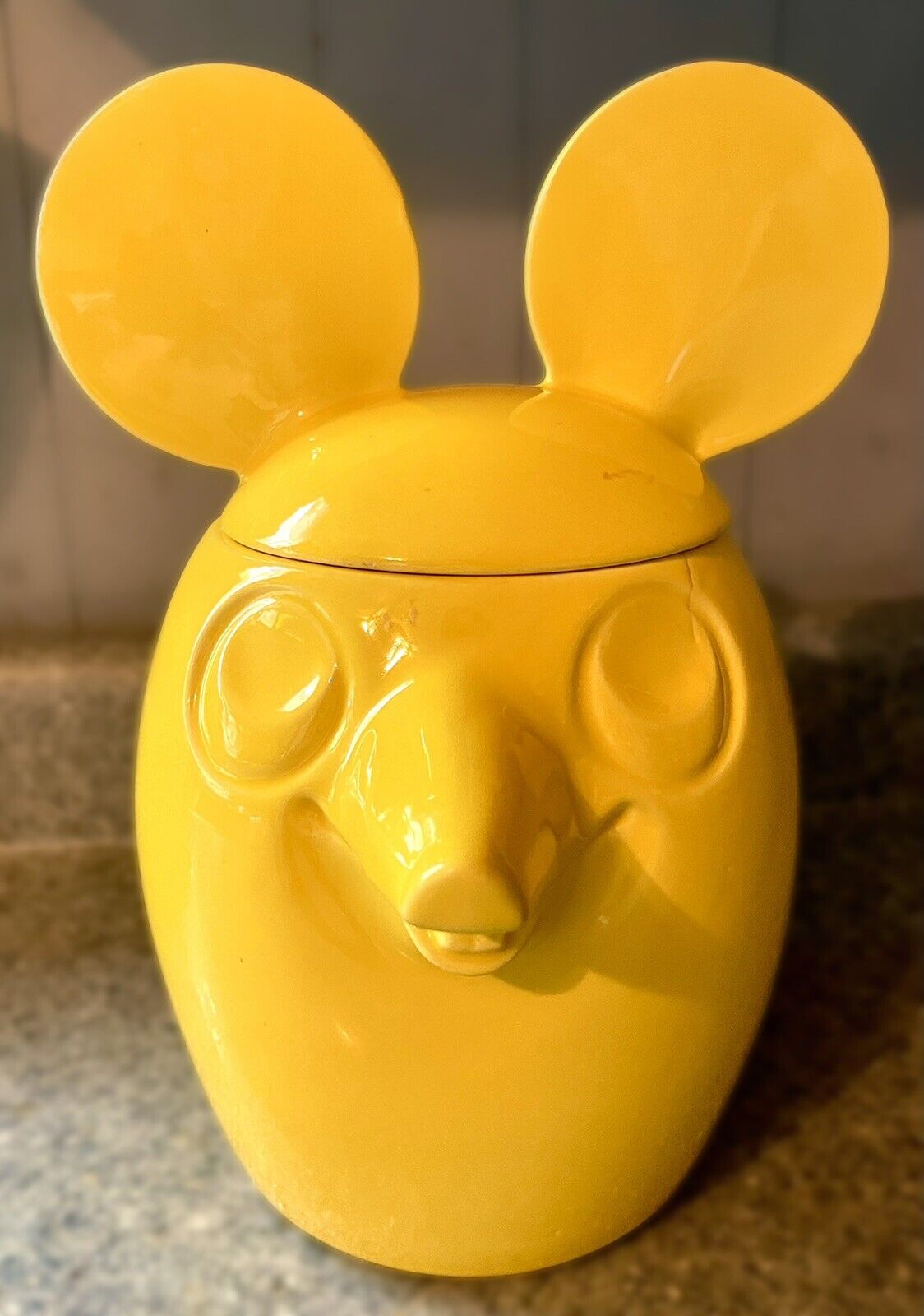 Vintage McCoy Yellow Mouse Cookie Jar - Fun - Glossy Finish