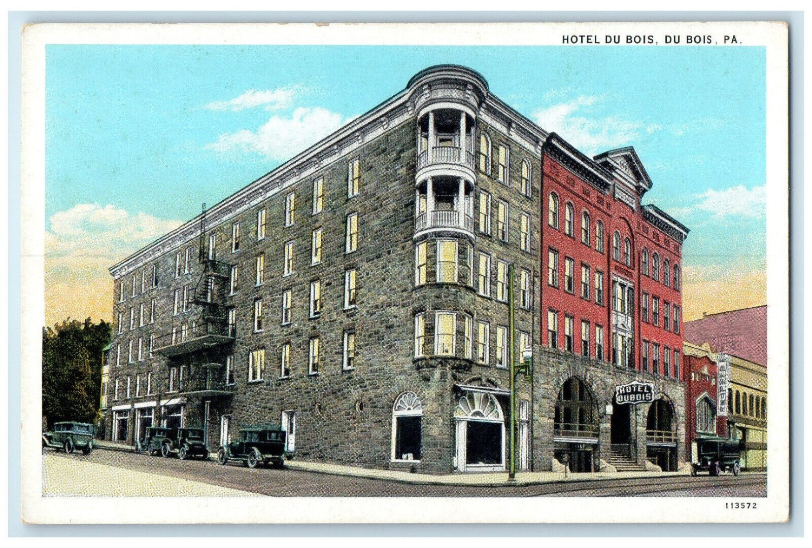 c1920\'s Hotel Du Bois Du Bois Pennsylvania PA Antique Unposted Postcard