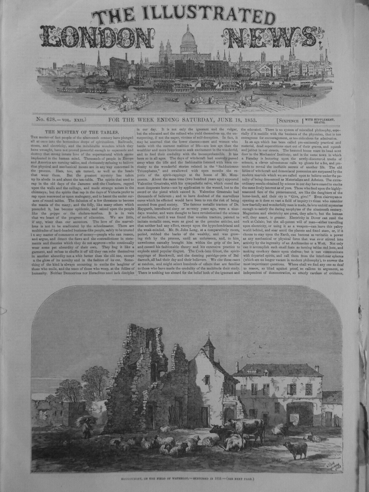 1853 NAPOLON WATERLOO BATTLE BRONZE EAGLE GEROME 3 NEWSPAPERS