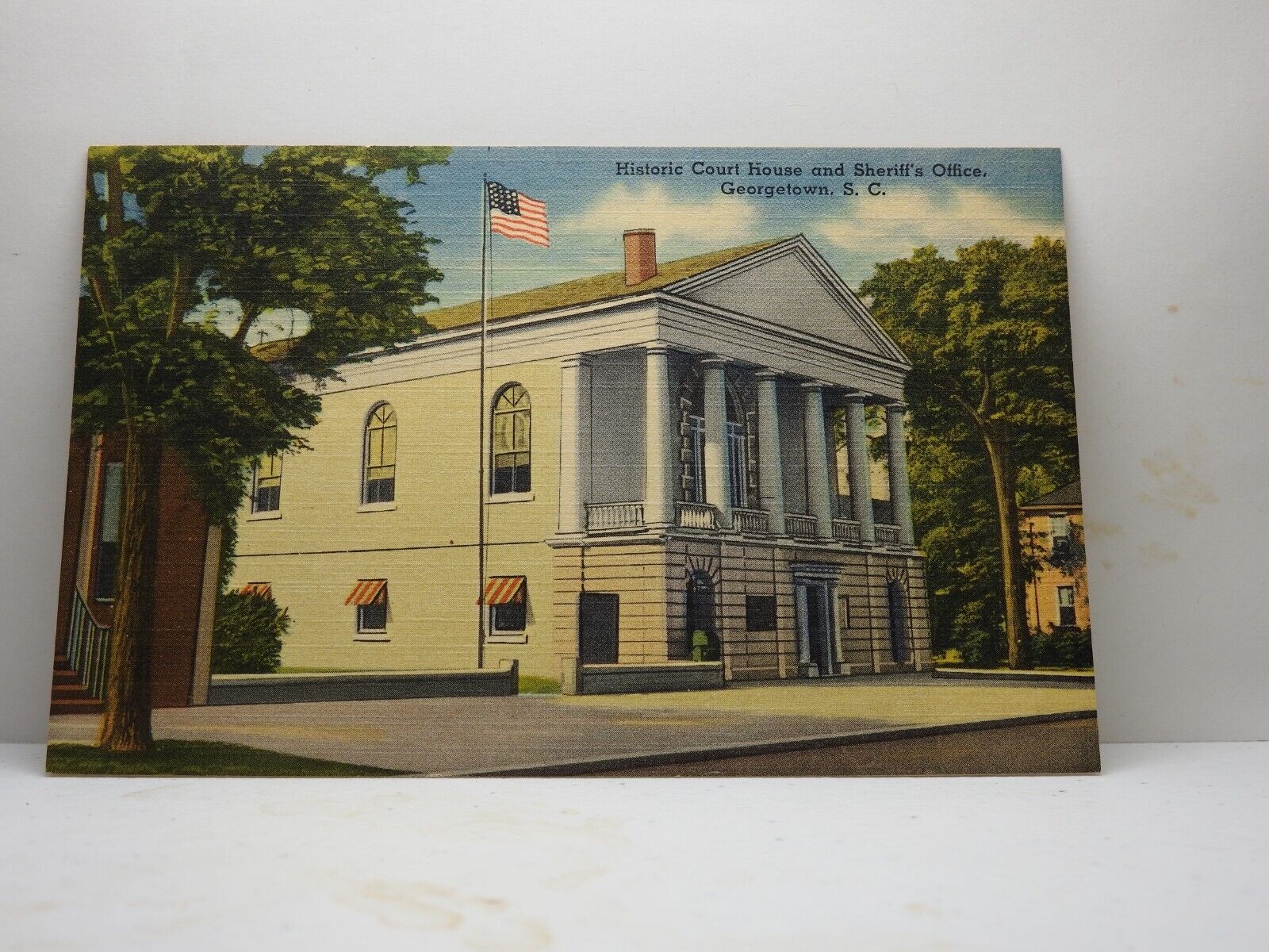 Court House/Sheriffs Office Georgetown SC VTG Linen Postcard C89