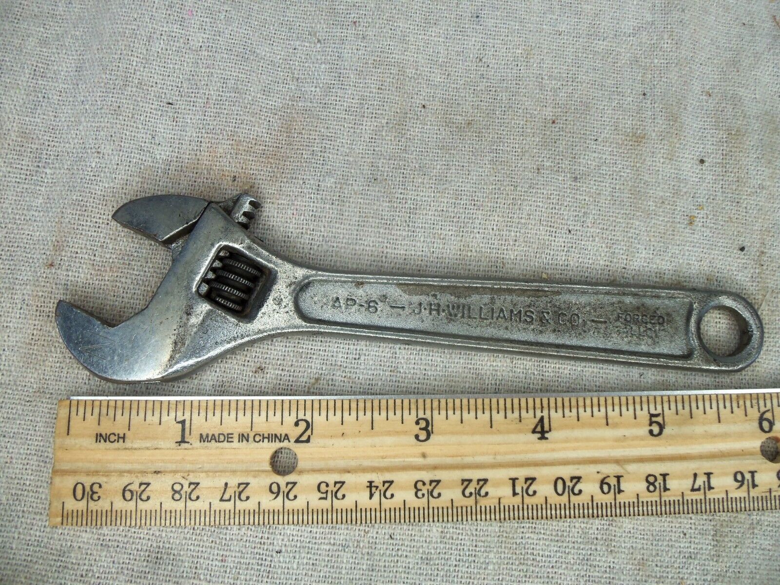 Vintage J.H. Williams & Co AP-6   Adjustable Wrench 6\