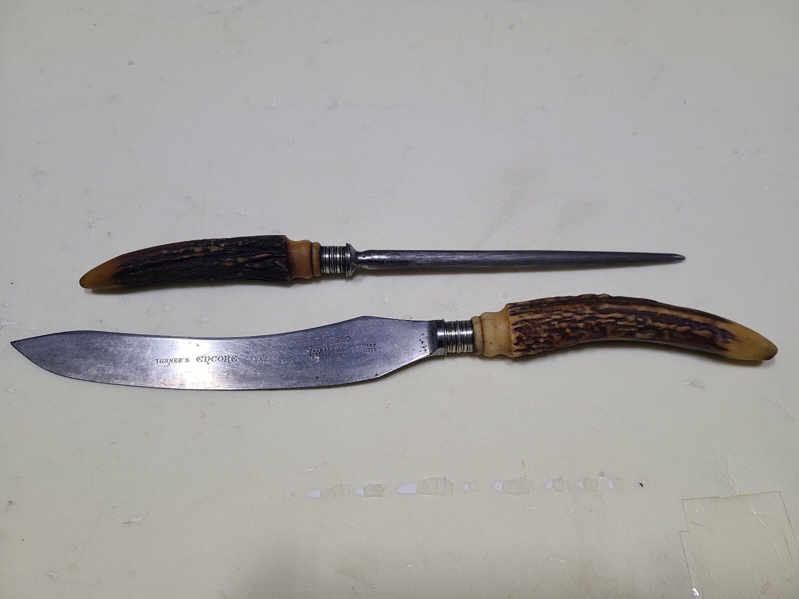 Thomas Turner Horn Carving Knife and Sheffield Steel