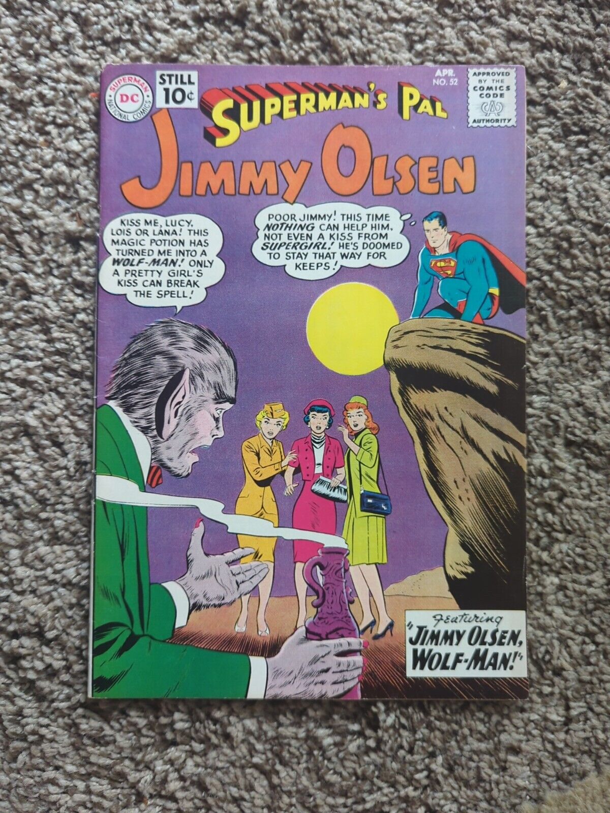 Superman\'s Pal Jimmy Olsen #52 Wolf-Man VG DC Comics Please See Scans Sharp Copy