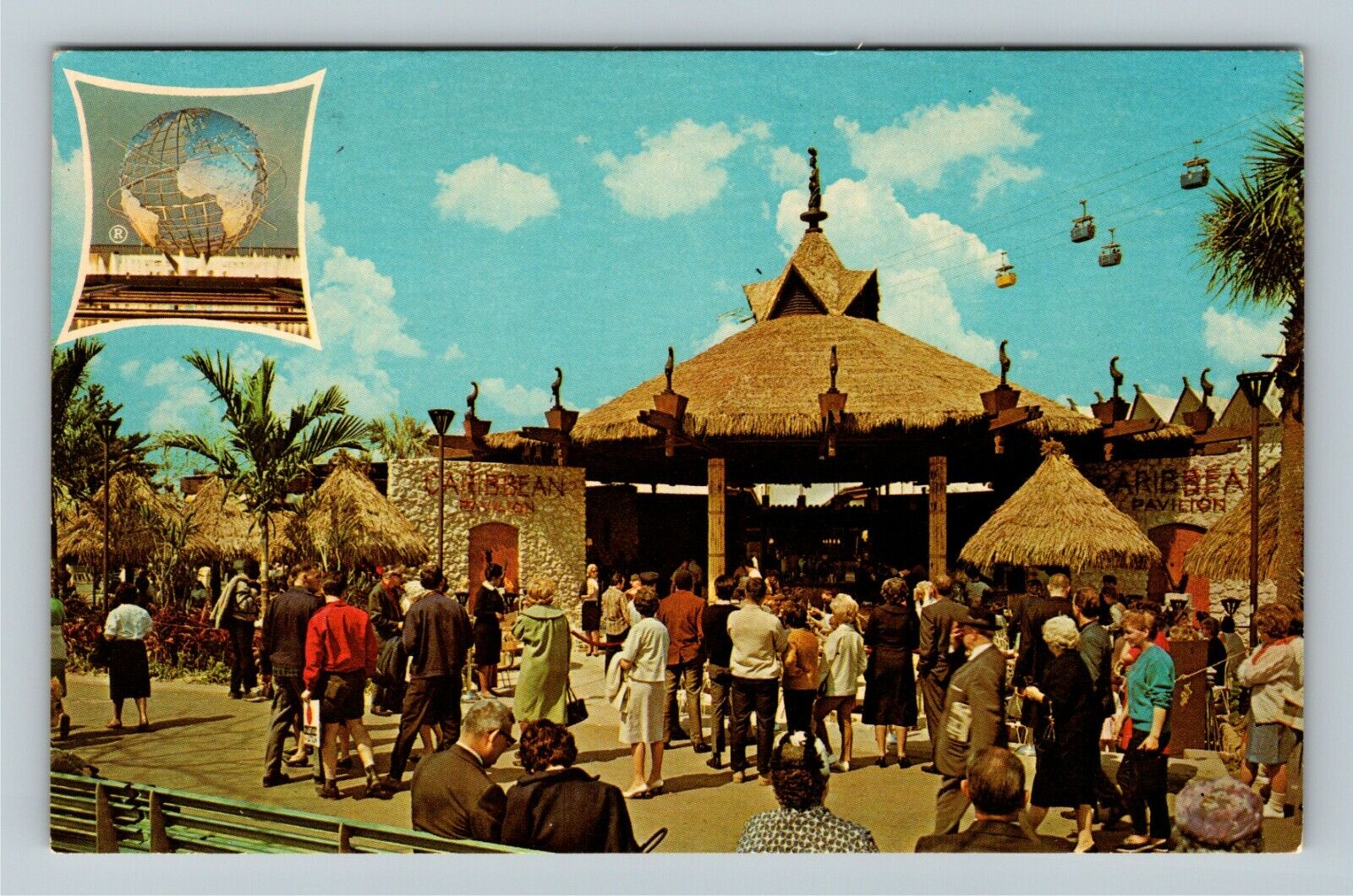 New York City NY, Worlds Fair Caribbean Pavilion Vintage Postcard
