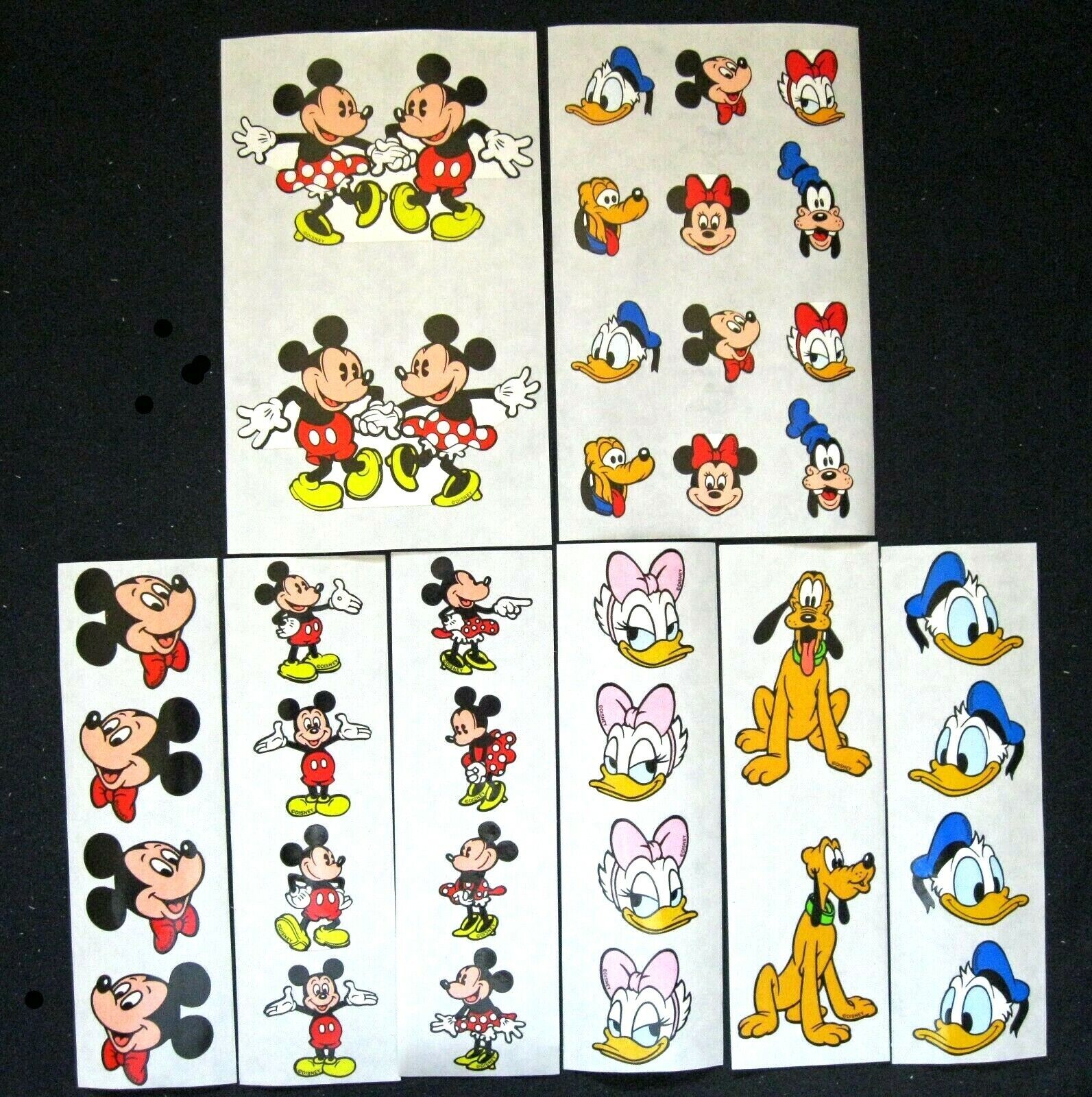 Mrs Grossman Disney Sticker Sheets - Eight Sheets 2x6 and 4x6 inch *Rare*