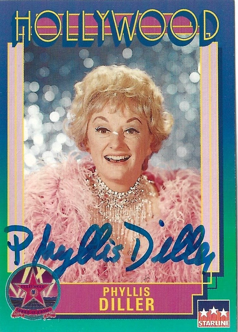 Phyllis Diller Autograph Hollywood 1991 Starline Card Comedian Actress RIP 2012