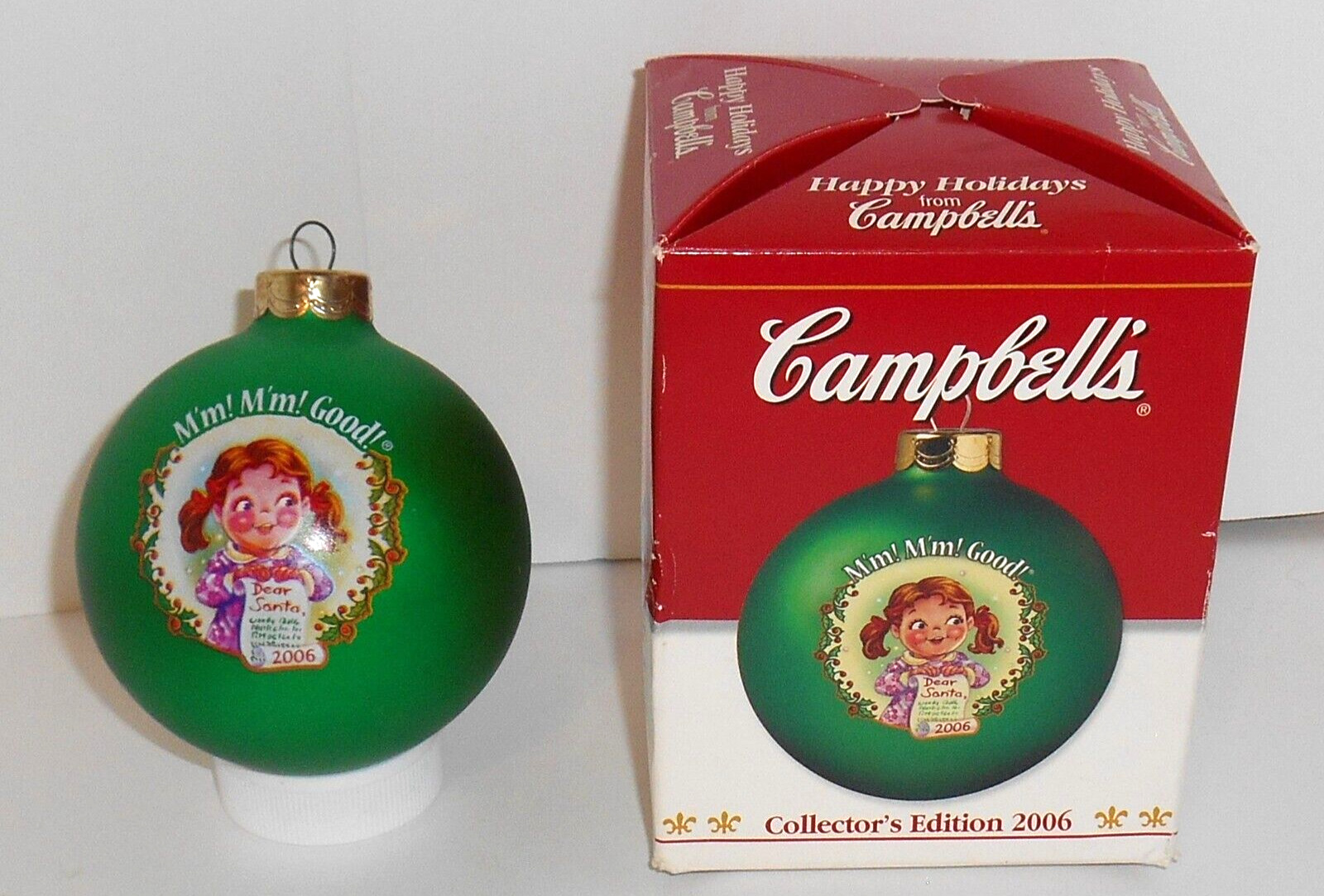 New In Box 2006 Campbell\'s Soup Christmas Ornament Near Mint Condition