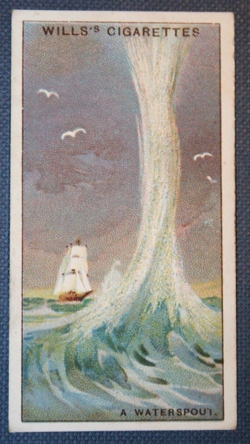 MARINE WATERSPOUT  Original 1920\'s Vintage Colour Card  WC26
