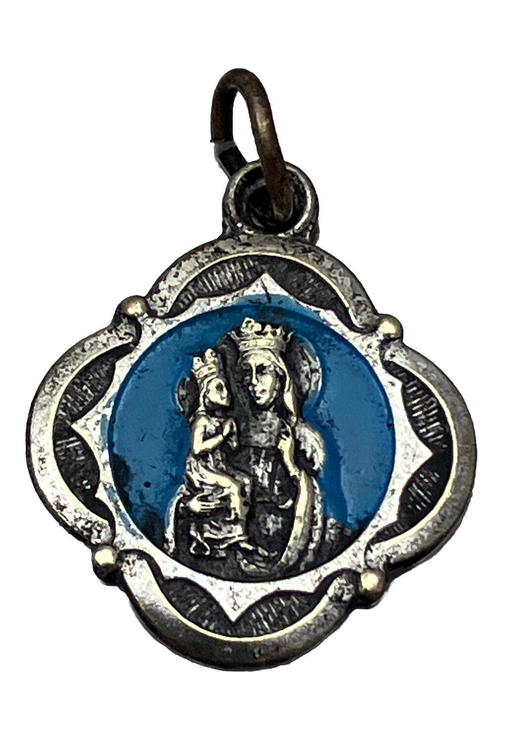 Vintage Catholic Basilique Saint Anne Beaupre Silver Tone Small Religious Medal