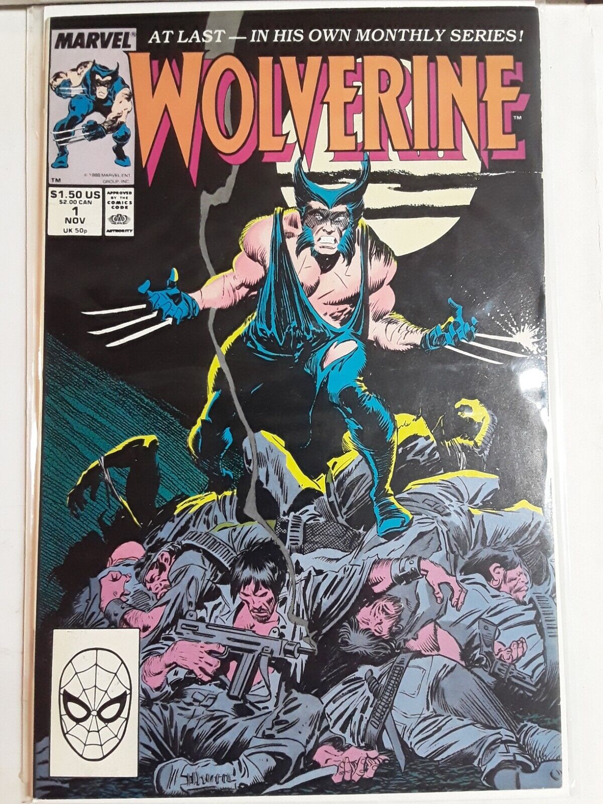 Wolverine #1 (1988 Marvel Comics) Key 1st App of Wolverine as Patch