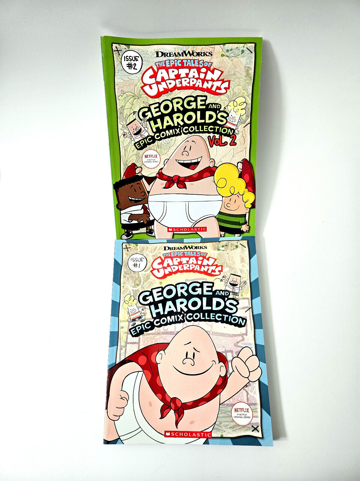The Epic Tales of Captain Underpants Issue 1 & 2 Comix Collection George Harold