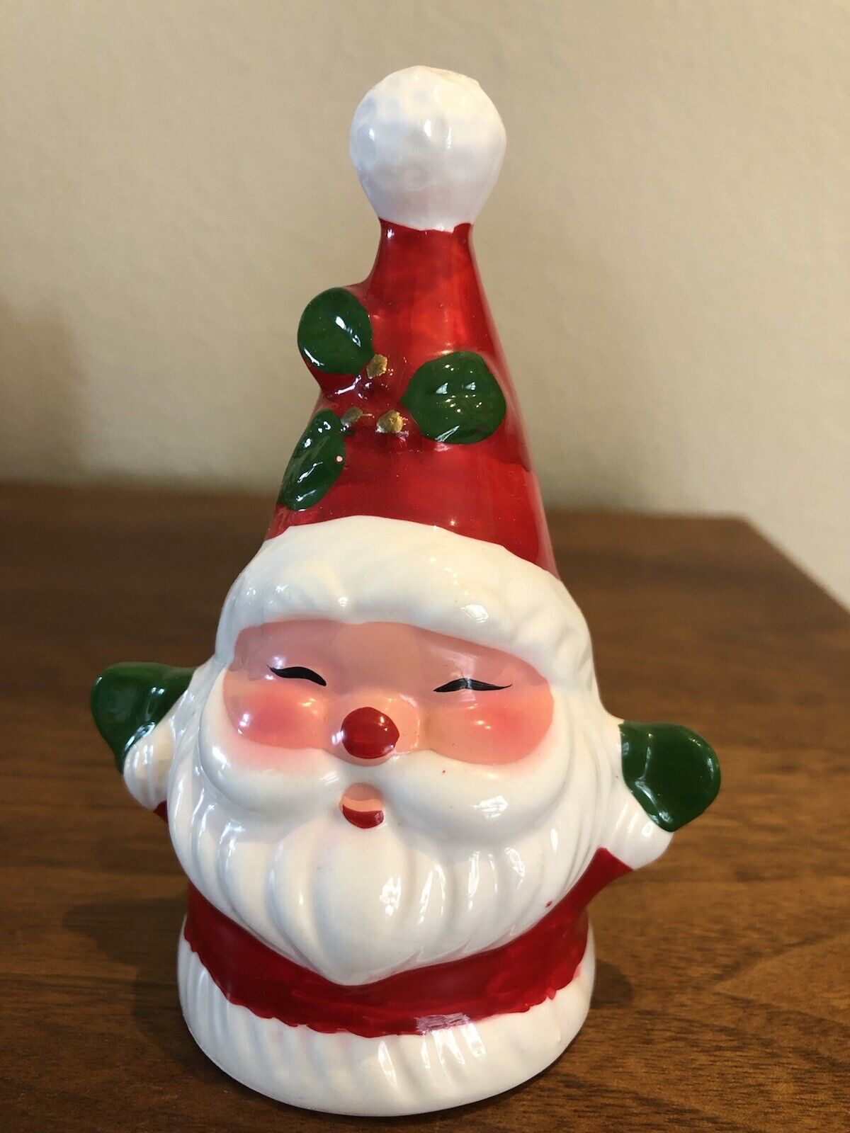 Vintage Josef Originals Santa Claus Bell Ceramic Christmas MCM