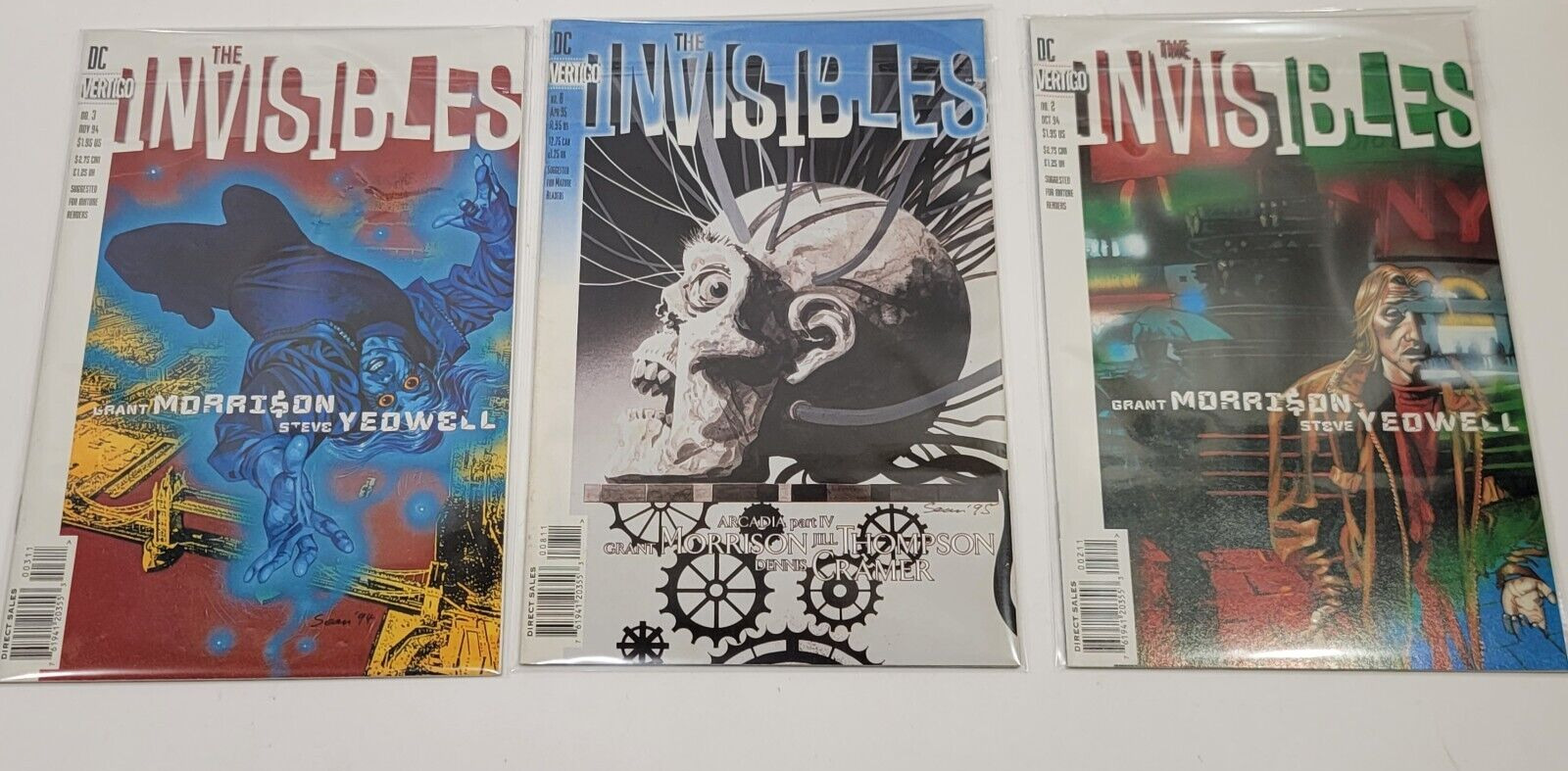 The Invisibles #2 #3 #8 Vertigo Comics Lot Of 3